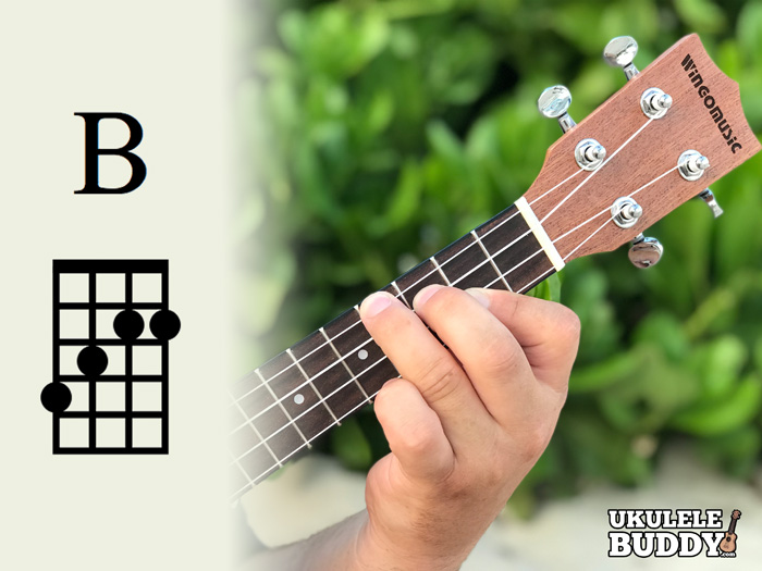 b flat ukelele chord